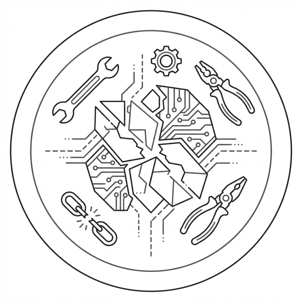 Visualizing fragmentation and broken tools